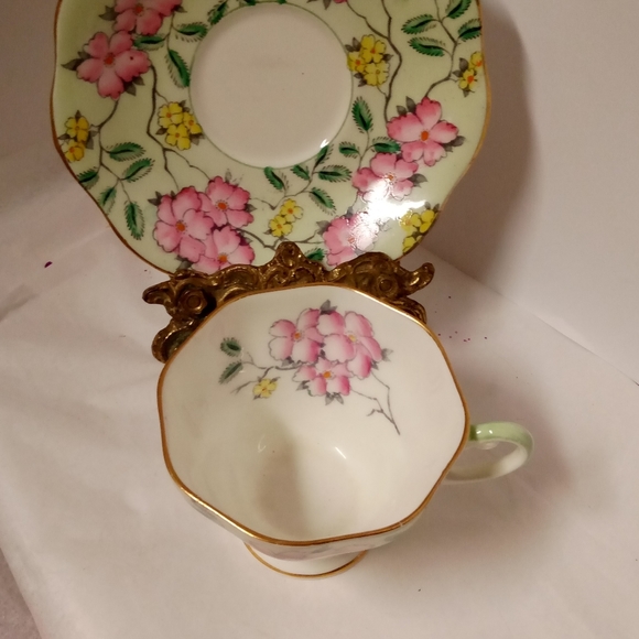 Vintage Foley Springdale Tea Cup & Saucer, Fine China Replacements England - Picture 3 of 6
